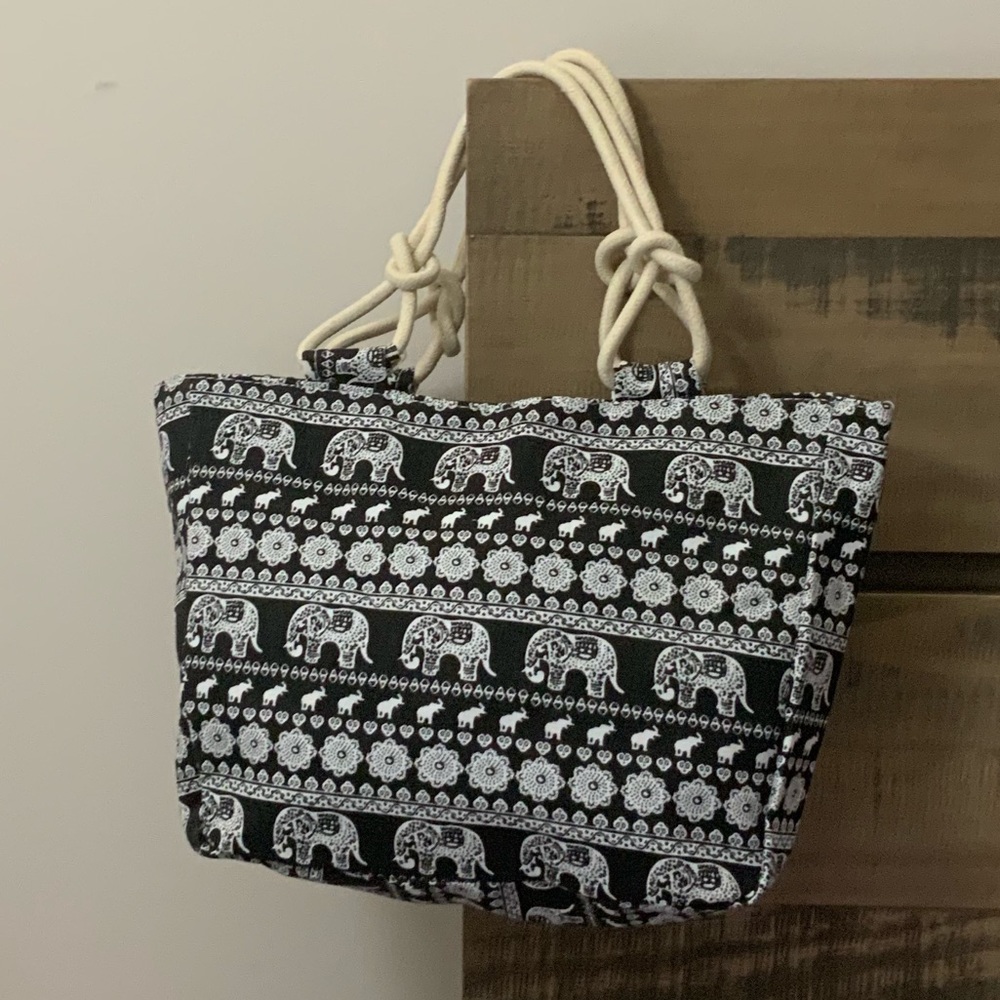Printed Canvas Tote